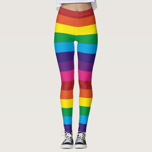 Regenboogstrips Leggings (Voorkant)