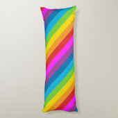 Regenboogstrips Lichaamskussen (Achterkant (Verticaal))
