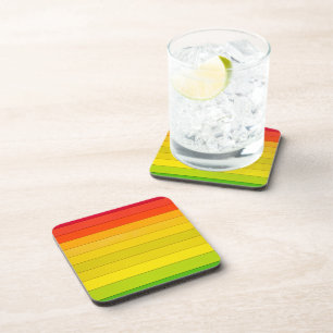 Regenboogstrips met meerdere kleuren bier onderzetter
