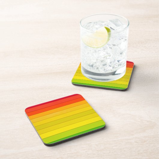 Regenboogstrips met meerdere kleuren bier onderzetter (Rechterzijde)