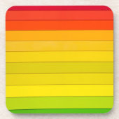 Regenboogstrips met meerdere kleuren bier onderzetter (Voorkant)