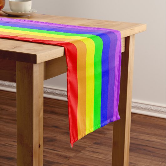 Regenboogstrips, middelbare tafelloper (Voorbeeld)