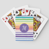 Regenboogstrips monogram pokerkaarten (Achterkant)
