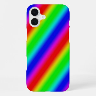 Regenboogstrips - Patroon iPhone 16 Plus Hoesje