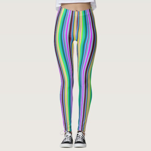 Regenboogstrips - Patroon Leggings (Voorkant)