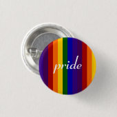 Regenboogstrips Ronde Button 3,2 Cm (Voorkant /achterkant)