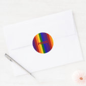 Regenboogstrips Ronde Sticker (Envelop)