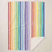  regenboogstrips sherpa deken (Voorkant)