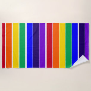 Regenboogstrips Strandlaken