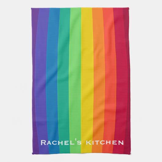 Regenboogstrips Stripe Towels Fun Kitchen Towel Theedoek (Verticaal)