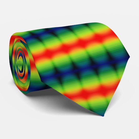 Regenboogstrips Stropdas (Opgerold)