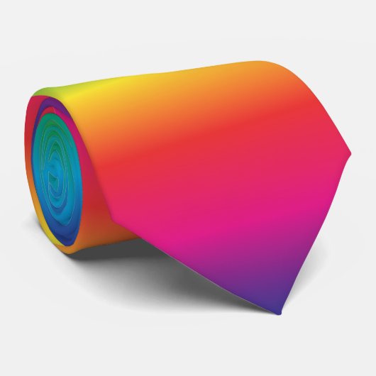 Regenboogstrips Stropdas (Opgerold)