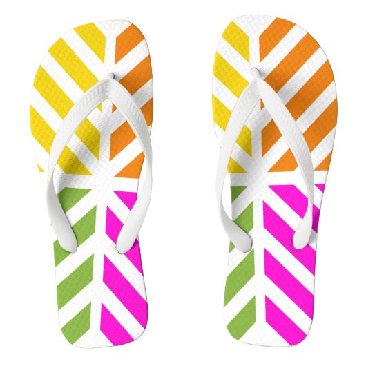 Regenboogstrips Teenslippers (Voetbed)