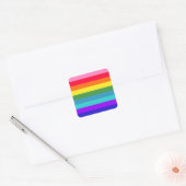 Regenboogstrips Vierkante Sticker (Envelop)