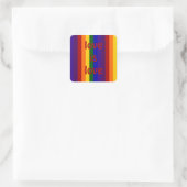 Regenboogstrips Vierkante Sticker (Tas)