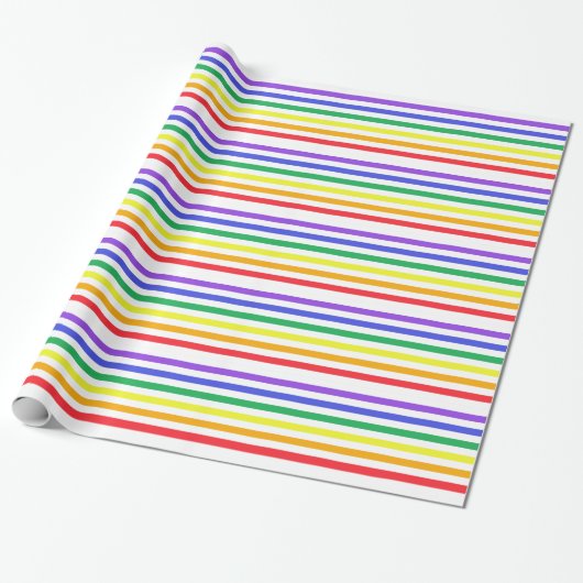 Regenboogstrips voor het ompakken van papier (Uitgerold)