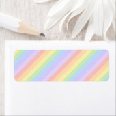 Regenboogstrips voor pastaal. etiket (Insitu)