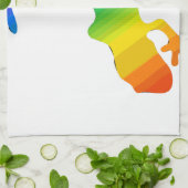 Regenboogstrips voor salamander theedoek (Gevouwen)