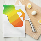 Regenboogstrips voor salamander theedoek (Quarter Fold)