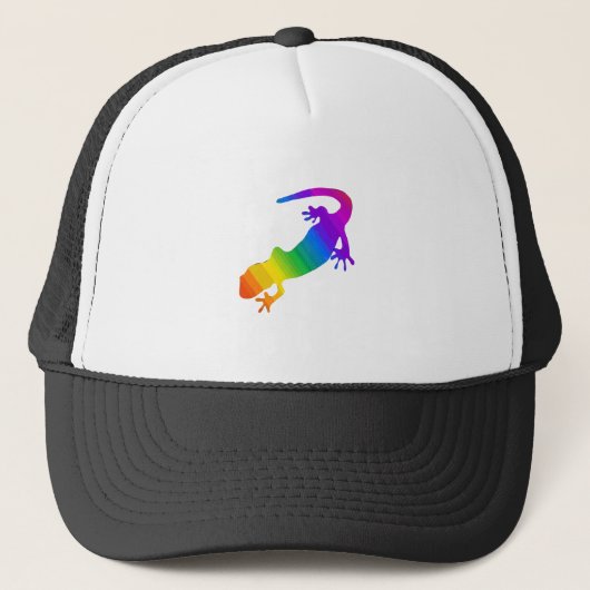 Regenboogstrips voor salamander trucker pet (Voorkant)