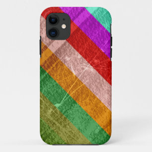regenboogstrips wandafbeelding 2 iPhone 11 hoesje