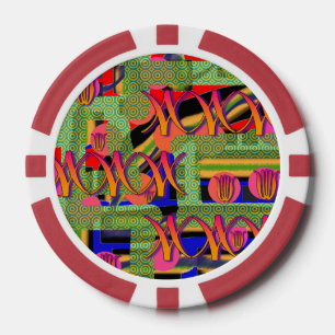 Regenboogsymbolen Poker Chips