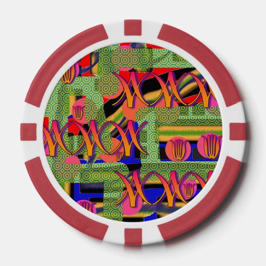 Regenboogsymbolen Poker Chips (Voorkant)