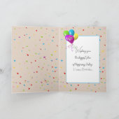 Regenboogtaart met sterretjes kaart (Binnen)