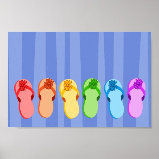 RegenboogTeenslippers Poster (Voorkant)