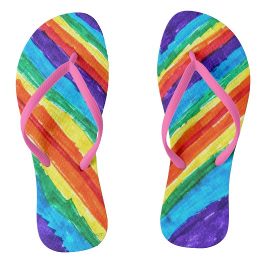 RegenboogTeenslippers Teenslippers (Voetbed)