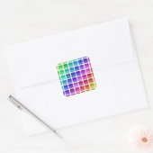 Regenboogtegels Vierkante Sticker (Envelop)