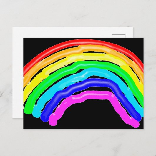 Regenboogtekening Briefkaart (Voorkant / Achterkant)