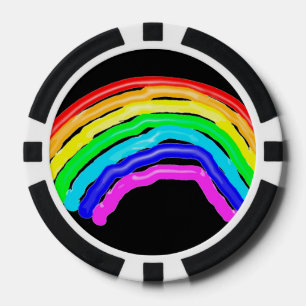 Regenboogtekening Poker Chips