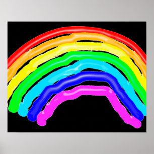 Regenboogtekening Poster