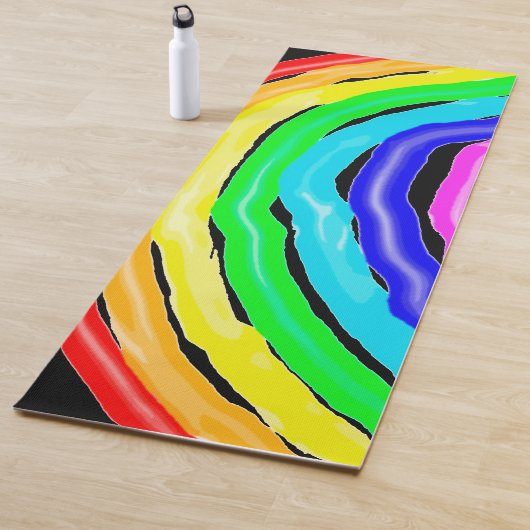 Regenboogtekening Yogamat (In situ)