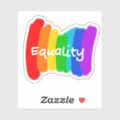 Regenboogtekst "Gelijkheid" Sticker (Vel)
