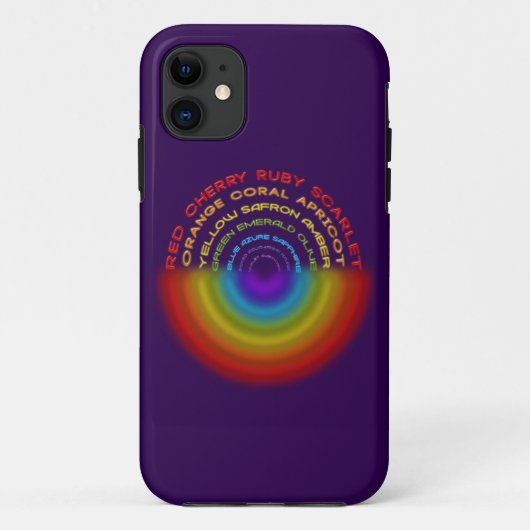 regenboogtekst Hoesje-Mate iPhone case (Achterkant)