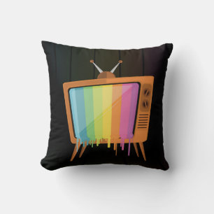 Regenboogtelevisie Kussen