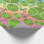 Regenboogtenballen, rackets en netten cadeaupapier (Hoek)