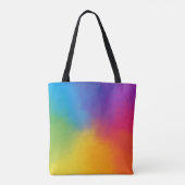 Regenboogterugkerende canvas tas (Achterkant)