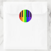 Regenboogtoetsenbord Ronde Sticker (Tas)