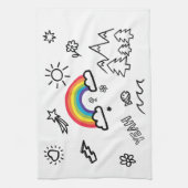 Regenboogtorchon Theedoek (Verticaal)