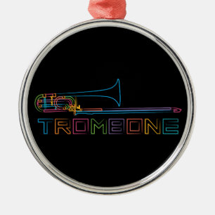 Regenboogtrombone Metalen Ornament