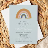  regenbooguitnodiging voor Baby shower