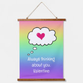 RegenboogValentijn Hangend Wandkleed (Voorkant)