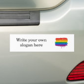 Regenboogverf Bumpersticker (Op auto)