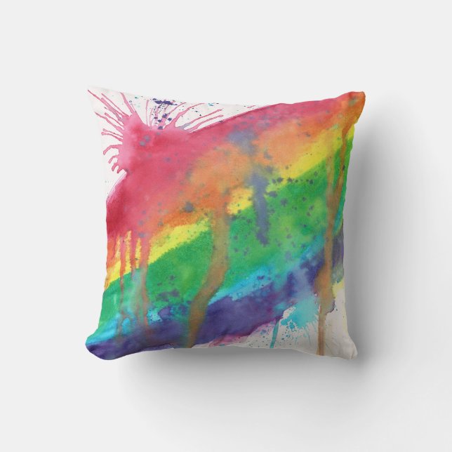Regenboogverf Kussen (Voorkant)