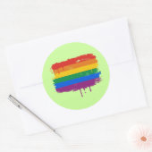 Regenboogverf Ronde Sticker (Envelop)