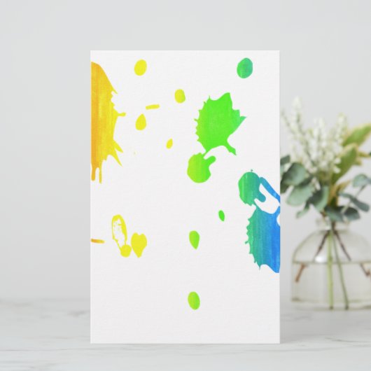 Regenboogverfsplaat Briefpapier (Staand voorkant)