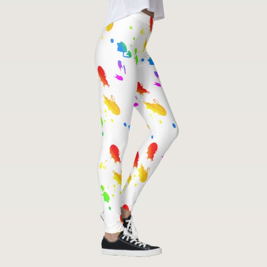 Regenboogverfsplaat Leggings (Rechts)
